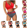 thumbnail image 1 of Women's High Waist Ruched Swimsuit, Push Up Two Piece, Beach Casual, Bikini Set, 1 of 7