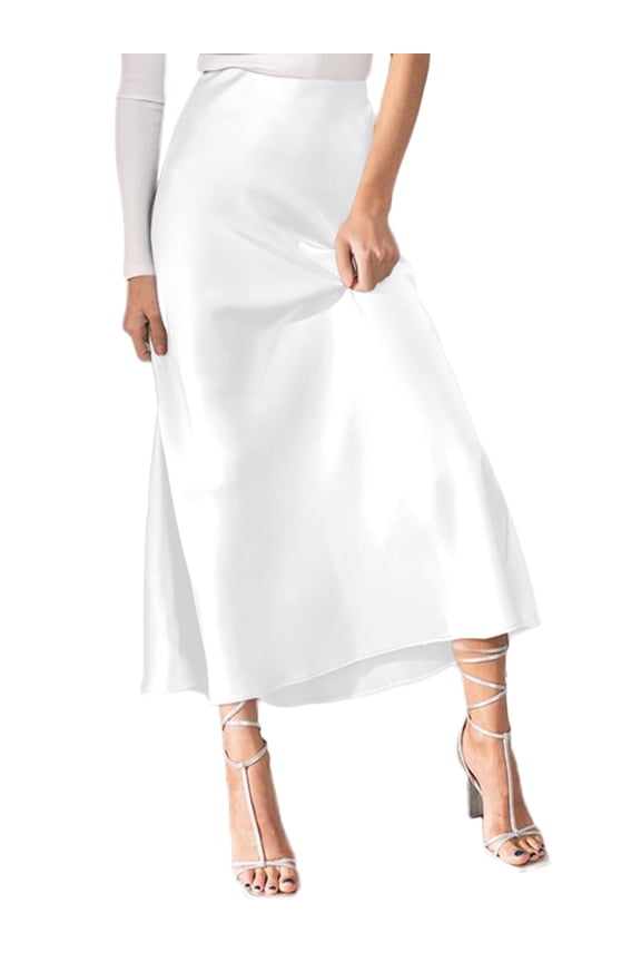 Women's High Waist Ruffle Hem Skirts OL Style Business Package Hip Skirts