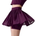 thumbnail image 1 of Women's High Waist Ruffle Mini Skort, Flowy Ballet Style Skirt with Built-in Shorts, Stretchy Lightweight Casual Skort, 1 of 5