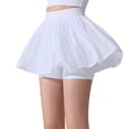 thumbnail image 1 of Women's High Waist Ruffle Mini Skort, Flowy Ballet Style Skirt with Built-in Shorts, Stretchy Lightweight Casual Skort, 1 of 5