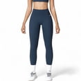 thumbnail image 1 of Women's High Waist Seamless Active Leggings with Elastic Waistband and Comfortable Stretch Fabric - Small, Navy, 1 of 7