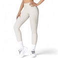 thumbnail image 1 of Women's High Waist Seamless Active Leggings with Elastic Waistband and Comfortable Stretch Fabric - Small, White, 1 of 7