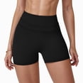 thumbnail image 1 of Women's High Waist Seamless Biker Shorts with Wide Waistband and Stretch Fit for Active Comfort - Large, Black, 1 of 7