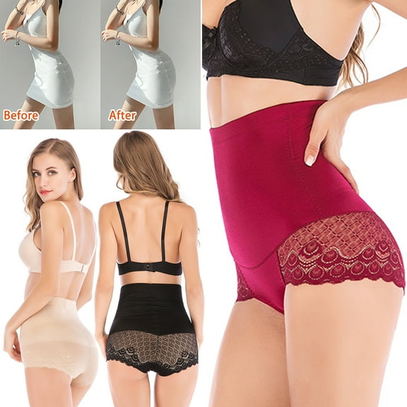 Women's High-Waist Seamless Body Shaper Briefs Firm Tummy Control Slimming Shapewear Panties Girdle Underwear