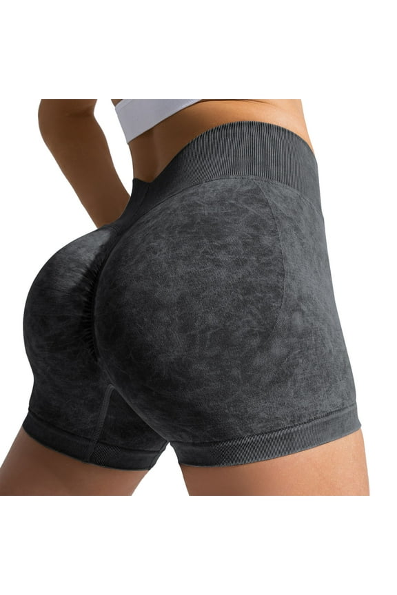 Women's High Waist Seamless Cycling Shorts 4.5 Inch Inseam, Nylon/Spandex, 4-Way Stretch, for Workout & Yoga, S L Sizes