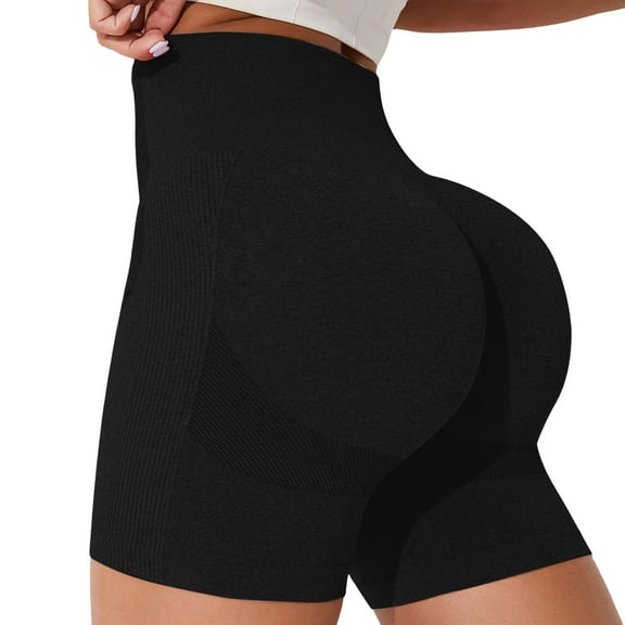 Women's High Waist Seamless Cycling Shorts, 4.5 - Inch Inseam, Nylon & Spandex, for Workout and Daily