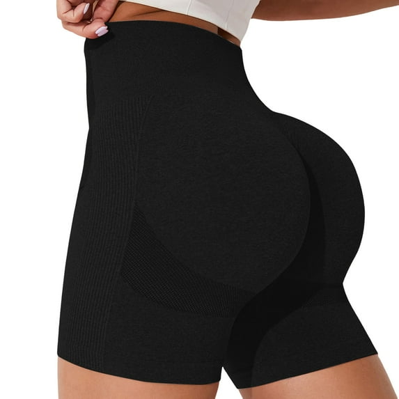 Women's High Waist Seamless Cycling Shorts, 4.5 - Inch Inseam, Nylon & Spandex, for Workout and Daily