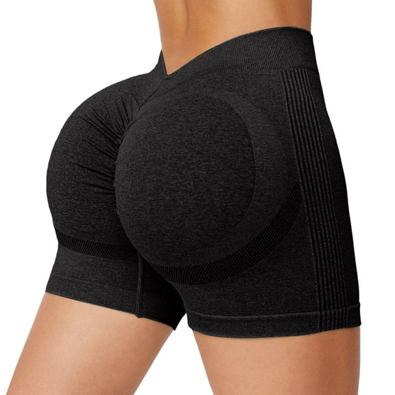 Women's High Waist Seamless Cycling Shorts - 4.5" Inseam, Nylon-Spandex, Flattering Contours, for Yoga/Fitness/Daily Wear