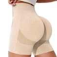 thumbnail image 1 of Women's High Waist Seamless Cycling Shorts - Workout Gym Leggings, Nylon-Spandex, Breathable, Non-See-Through, Scrunch Accent, 1 of 5
