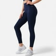 thumbnail image 1 of Women's High Waist Seamless Leggings with Full-Length Ankle Fit - X Large, Navy, 1 of 7