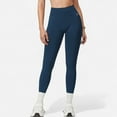 thumbnail image 1 of Women's High Waist Seamless Leggings with Stretch Fabric and Second-Skin Fit - Large, Navy, 1 of 6