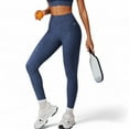 thumbnail image 1 of Women's High Waist Seamless Leggings with Subtle Textured Pattern - Medium, Navy, 1 of 6