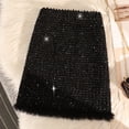 thumbnail image 1 of Women's High Waist Sequin Wrap Skirt Fall Winter Stretchy Slim Fit Fringe Midi Skirt Glitter Fringe Skirt plus Size Mini Skirts Dot Skirt Floral Midi Skirt Long Skirts for Women Satin Midi Skirts, 1 of 3