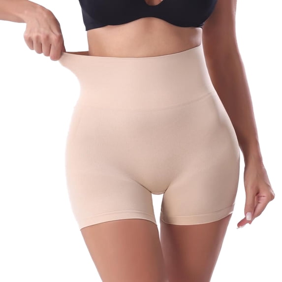 Women's High Waist Shapewear Shorts Hide Belly Body Shaper Undergarment Slimming Shaper Panties Butt Lifter Tummy Control Back Fat Smoothing Nude Medium