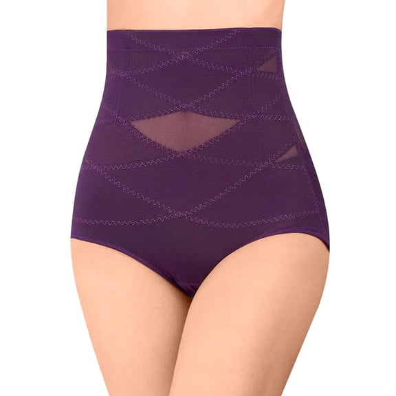 Women's High Waist Shaping Panties Postpartum Underwear Mesh Breathable Body Lifting Comfortable Seamless
