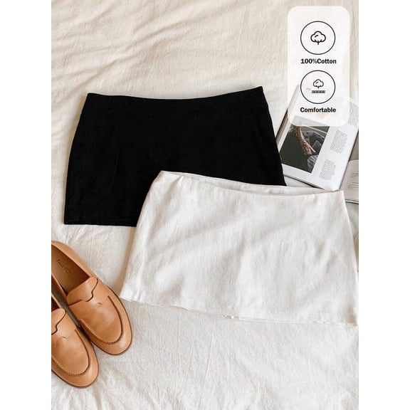 Women's High Waist Skort, A-Line Mini Skirt with Built-in Shorts for School & Everyday
