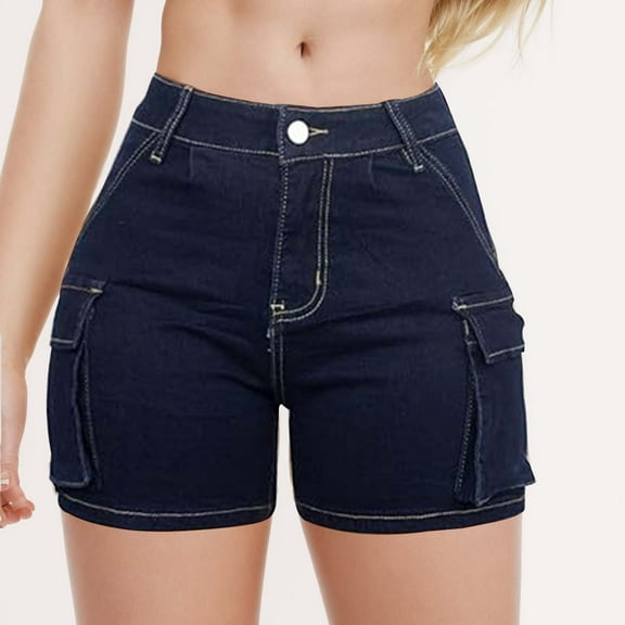 Women's High Waist Slim Fit Pocketed Cargo Shorts For Summer Casual Comfort Cargo Shorts for Women Women Shorts Athletic Tights Women Shorts Casual Sexy plus Size Womens Shorts Womens Leather Shorts