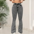 thumbnail image 1 of Women's High Waist Slimming Bootcut Jeans - Slight Stretch Denim Pants, Gray Size XXL, 1 of 5
