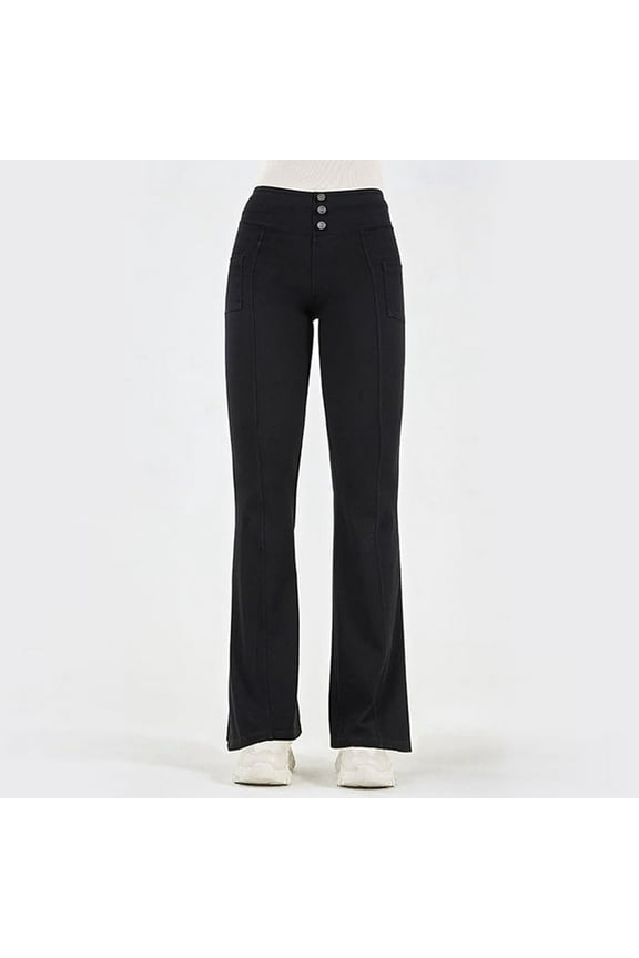 Women's High Waist Stretchy Denim Yoga Flare Leggings Booty Lifting Pocketed Fitness Pants For Gym & Casual Wear Corduroys Women Boyfriend Corduroy Pants Knit Denim Leggings for Women Super Straight