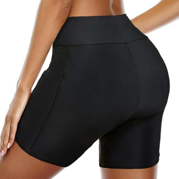 Women's High Waist Swim Shorts Comfortable Bikini Bottoms for Beach Pool Summer Fashion Athletic Swimwear