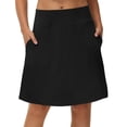 thumbnail image 1 of Women's High Waist Tennis Skirt with Pockets Breathable Adjustable Waistband for Golf Fitness Running, 1 of 8