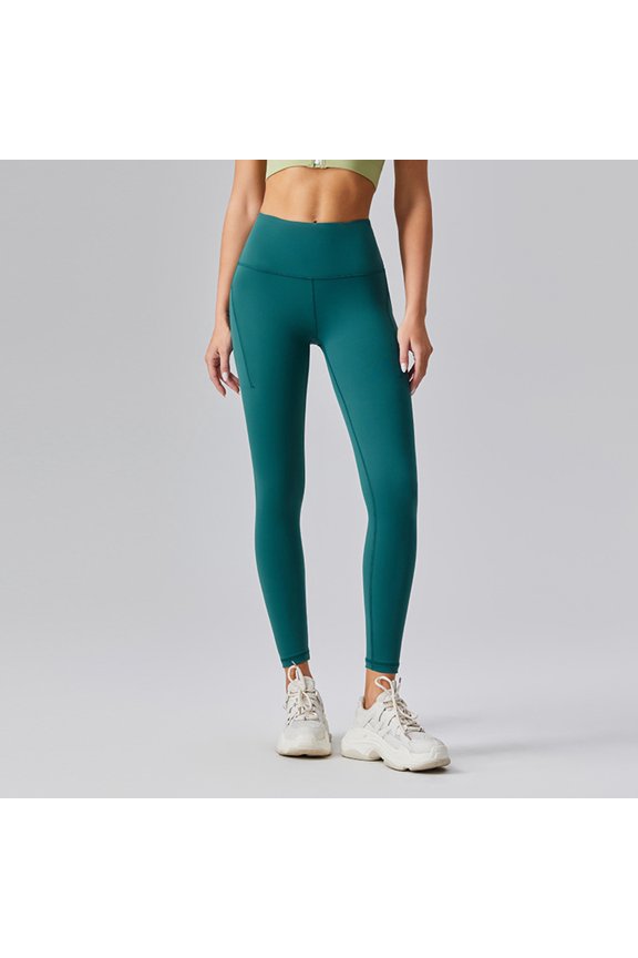 Women's High Waist Tight Stretch Trousers Outdoor Sports Morning Run Breathable Quick Drying Fitness Pants Lift Yoga Pants Ruched Leggings Women Leggings Fashion High Elasticity Workout Yoga Pants