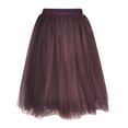 thumbnail image 1 of Women's High Waist Tulle Tutu Midi Skirt Pleated A-Line Swing Skirt Flared Skater Vintage Mesh Layered Skirts, 1 of 3
