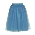 thumbnail image 1 of Women's High Waist Tulle Tutu Midi Skirt Pleated A-Line Swing Skirt Flared Skater Vintage Mesh Layered Skirts, 1 of 3