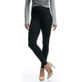 thumbnail image 1 of Women's High Waist Ultra-Soft Fleece Lined Thermal Leggings, Black, Large, 1 of 4