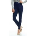 thumbnail image 1 of Women's High Waist Ultra-Soft Fleece Lined Thermal Leggings, Navy Blue, Large, 1 of 4