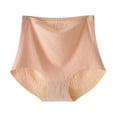 thumbnail image 1 of Women's High Waist Underwear Breathable Comfortable Non Silk Crotch Lightweight Soft Stretch Panties for Daily Wear, 1 of 5
