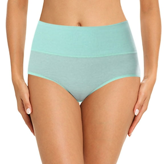 Women's High Waist Underwear Comfortable Plus Size Panties Soft Breathable Everyday