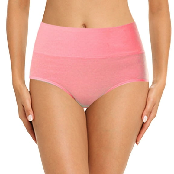 Women's High Waist Underwear Comfortable Plus Size Panties Soft Breathable Everyday