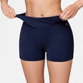 thumbnail image 1 of Women's High Waist V-Cut Active Shorts with Seamless Stretch Compression Fit and Contoured Flattering Silhouette - Navy, Small, 1 of 7