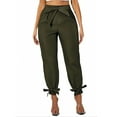 thumbnail image 1 of Women's High Waist Wide Leg Casual Pants With Bow Detail, 1 of 1