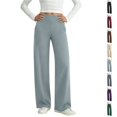 thumbnail image 1 of Women's High Waist Wide Leg Dress Pants, Ghalytn Pull-On Stretch Casual Office Pants with Side Pockets, 1 of 9