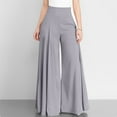 thumbnail image 1 of Women's High Waist Wide Leg Flare Pants with Pockets - Ankle-Length Casual Trousers in Soft Polyester for Everyday Wear, 1 of 9