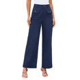 thumbnail image 1 of Women's High Waist Wide Leg Stretch Pants, Comfortable Elastic Waist, Tailored Fit, and Flattering for Office, 1 of 15