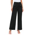 thumbnail image 1 of Women's High Waist Wide Leg Stretch Pants, Comfortable Elastic Waist, Tailored Fit, and Flattering for Office, 1 of 16