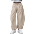thumbnail image 1 of Women's High Waist Wide Leg Sweatpants Elastic Drawstring Loose Lounge Pants with Pockets Casual, 1 of 21