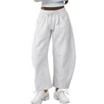 thumbnail image 1 of Women's High Waist Wide Leg Sweatpants Elastic Drawstring Loose Lounge Pants with Pockets Casual, 1 of 20
