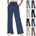 thumbnail image 1 of Women's High Waist Wide Leg Sweatpants Loose Fit Casual Soft Lounge Trousers by Yigetop Dark Gray 2XL, 1 of 5