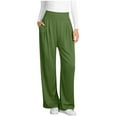 thumbnail image 1 of Women's High Waist Wide Leg Yoga Pants Loose Comfy Lounge Casual Lounge Sweatpants with Pockets (M, Army Green), 1 of 5