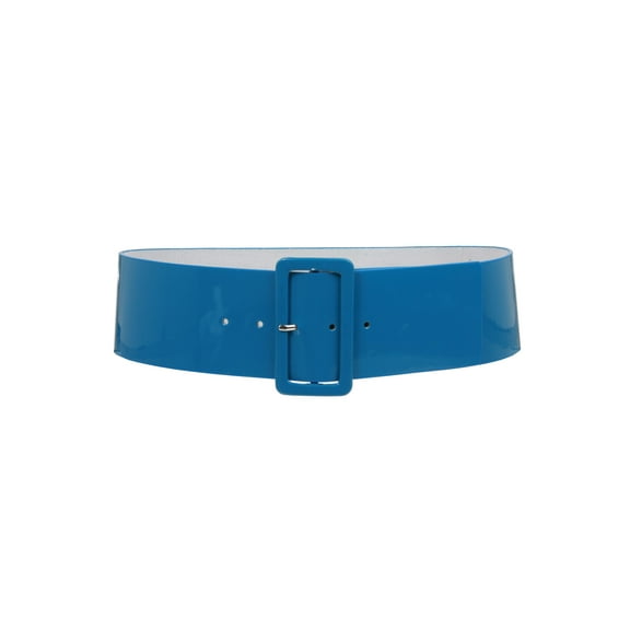 Women's High Waist Wide Patent fashion Square Belt