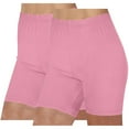 thumbnail image 1 of Women's High Waist Workout Biker Shorts 2-Pack Breathable Elastic Waist Stretch Yoga Shorts Running Leggings New Pinks XL, 1 of 3