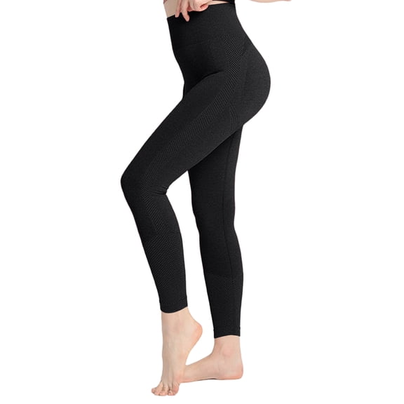 Women's High Waist Workout Seamless Scrunch Booty Leggings Butt Lift Gym Fitness Girl Sport Active Yoga Pants Black M