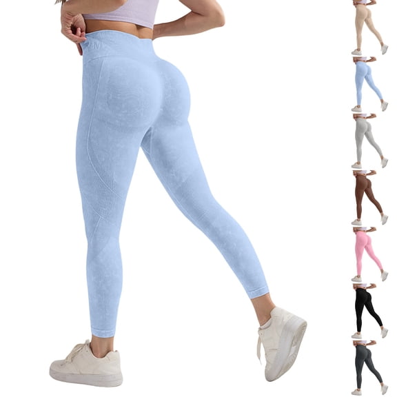 Women's High Waist Workout Tights for Gym Fitness Tummy Control Compression Exercise Leggings
