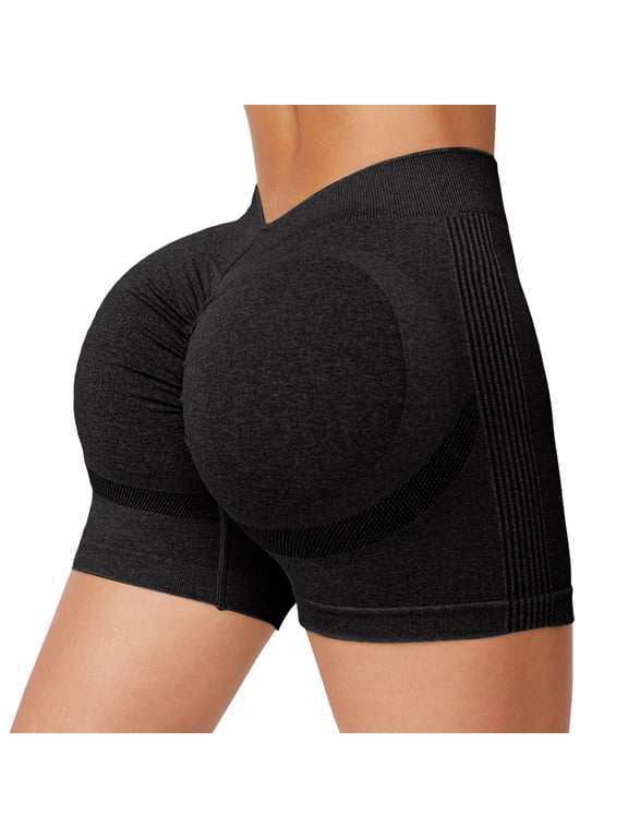 Women's High Waist Workout Yoga Gym Seamless Cycling Shorts, Nylon/Spandex, 4-Way Stretch, 4.5" Inseam, for Sports & Daily