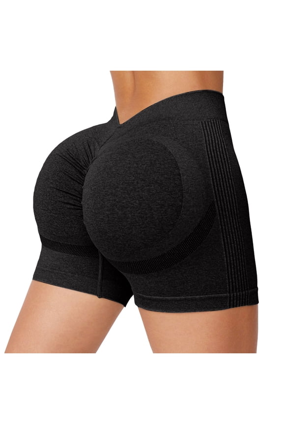 Women's High Waist Workout Yoga Gym Seamless Cycling Shorts, Nylon/Spandex, 4-Way Stretch, 4.5" Inseam, for Sports & Daily