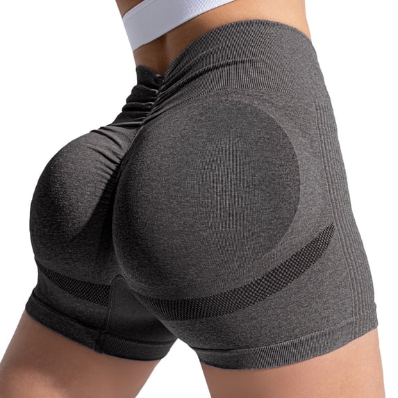 Women's High Waist Workout Yoga Gym Seamless Cycling Shorts, Nylon Spandex, 4 Way Stretch, Breathable, Suitable for Sports, Multiple Sizes, Color Differs by Monitor
